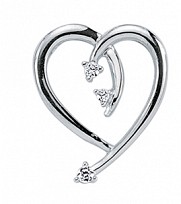 925 Sterling Silver Cucic Zirconia Love Heart Pendant