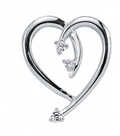 925 Sterling Silver Cucic Zirconia Love Heart Pendant