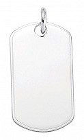 925 Sterling Silver Medium Dog Tag Pendant