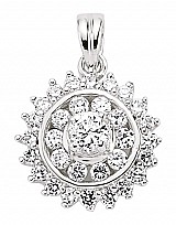 925 Sterling Silver CIRCLE CLUSTER PENDANT
