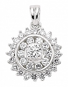 925 Sterling Silver CIRCLE CLUSTER PENDANT