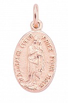 COIN PENDANT - PINK GOLD PLATING