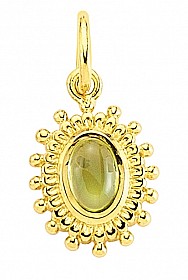 GARNET PENDANT - GOLD PLATING