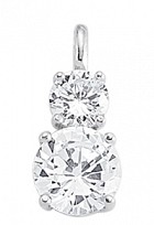 925 Sterling Silver Cubic Zirconia Round Drop Pendant