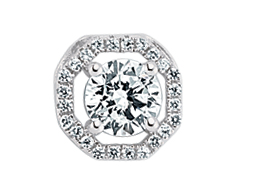 925 Sterling Silver Cubic Zirconia Micro Pave Pendant