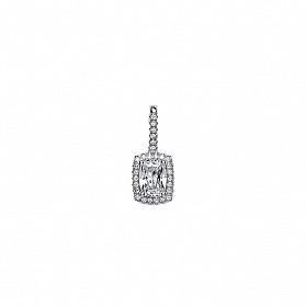 925 Sterling Silver CZ Fancy Pendant Drop