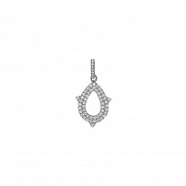 925 Sterling Silver CZ Fancy Pendant