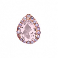 Rose Gold Plated CZ & Amethyst Pear Shaped Pendant