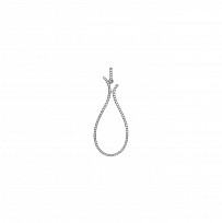 925 Sterling Silver CZ Micro Pave Fancy Drop Pendant