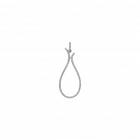 925 Sterling Silver CZ Micro Pave Fancy Drop Pendant