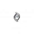 925 Sterling Silver CZ Floating Solitaire Stone Fancy Pendant