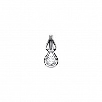 925 Sterling Silver Single CZ Fancy Pedant