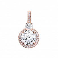 Rose Gold Plated CZ Fancy Pendant