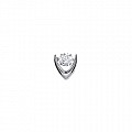 925 Sterling Silver CZ Floating Solitaire Stone Pendant