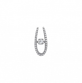 925 Sterling Silver CZ Floating Solitaire Stone Pendant