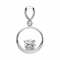 925 Sterling Silver Fancy CZ Pendant