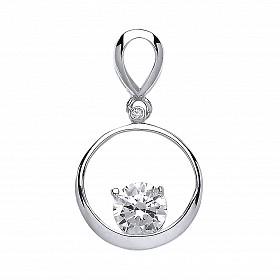 925 Sterling Silver Fancy CZ Pendant