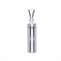 925 Sterling Silver Cylinder Shape Cremation Pendant Urn