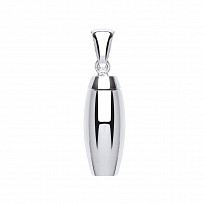 925 Sterling Silver Bullet Shape Cremation Pendant Urn