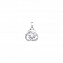925 Sterling Silver CZ Fancy Pendant