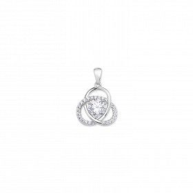 925 Sterling Silver CZ Fancy Pendant