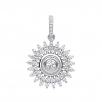 Silver CZ Fancy Pendant