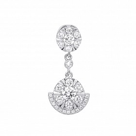 Silver CZ Fancy Drop Pendant