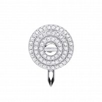 Silver CZ Micro Pave Set Screw Pendant