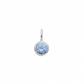 925 Sterling Silver Blue Spinal Single Stone Pendant