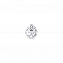 Silver CZ Fancy Pear Drop Pendant
