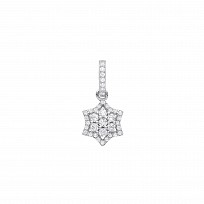 Silver CZ Fancy Star Pendant