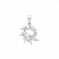 Silver CZ Fancy Pendant
