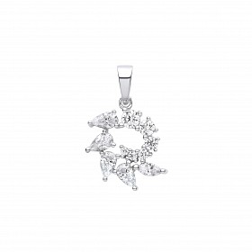 Silver CZ Fancy Pendant