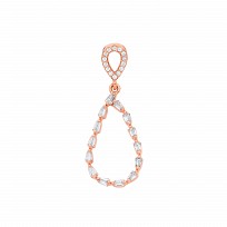 Rose Gold Plated Tear Drop Cutout Pendant