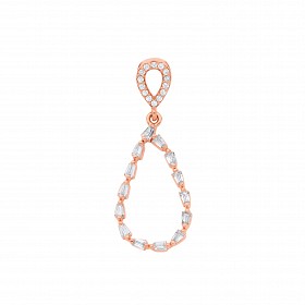 Rose Gold Plated Tear Drop Cutout Pendant