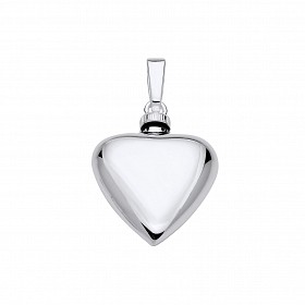 Silver Heart Cremation Urn Pendant