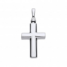 Silver Cross Cremation Urn Pendant
