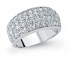 925 Sterling Silver Cubic Zirconia Micro Pave Ring Band