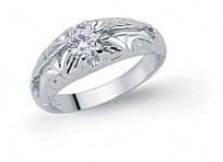 925 Sterling Silver CZ Gypsy Kids Ring