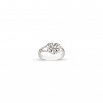 925 Sterling Silver Kids CZ Heart Ring