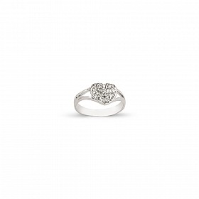 925 Sterling Silver Kids CZ Heart Ring