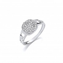 Silver Children's CZ Pavé Ring