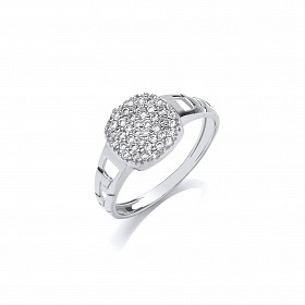 Silver Children's CZ Pavé Ring