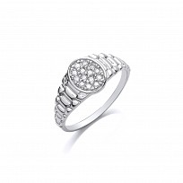 Silver Children's CZ Pavé Ring