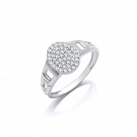 Silver Children's CZ Pavé Ring