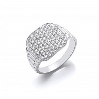 Silver Children's CZ Pavé Ring