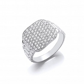 Silver Children's CZ Pavé Ring
