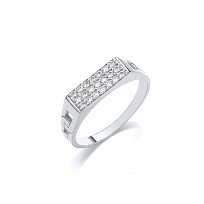 Silver Children's CZ Pavé Ring