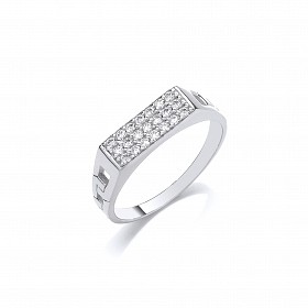 Silver Children's CZ Pavé Ring