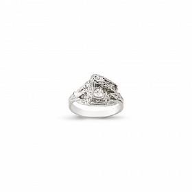 Silver Childs Saddle Ring